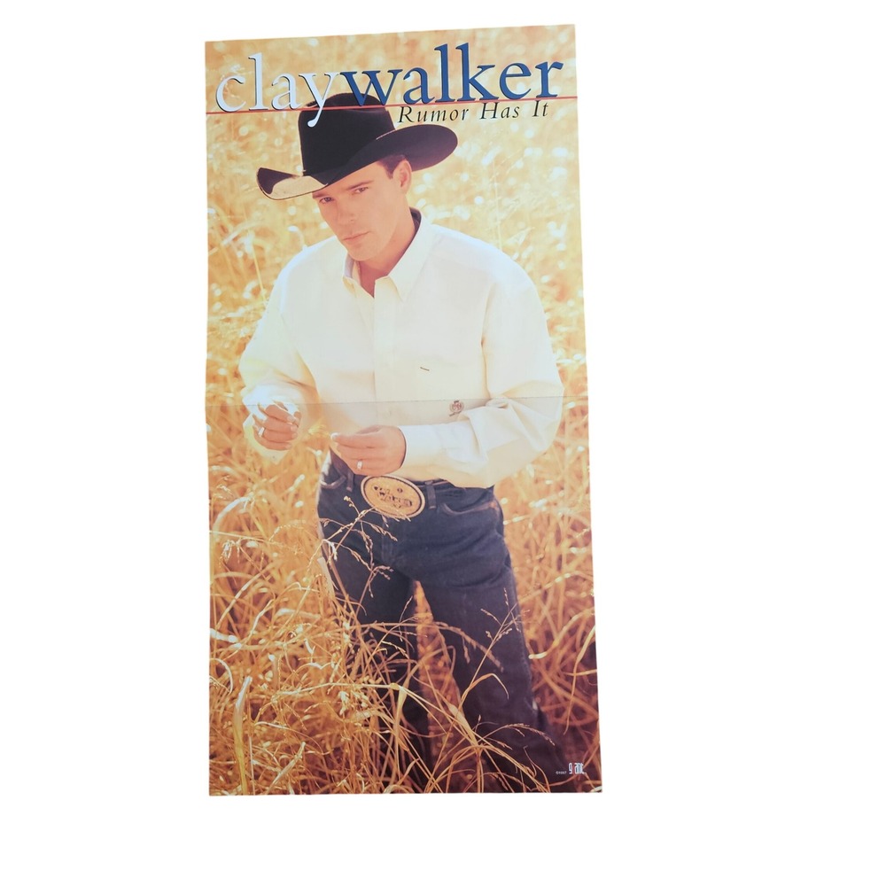 Clay Walker Rumor Has It 1997 Promo Album Poster‎ 12x24 D/S Giant Records